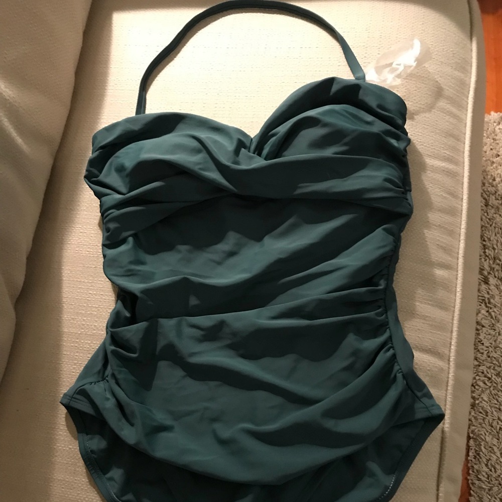 Forest Green Merona One Piece Bathing Suit
